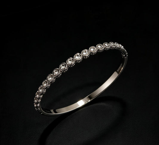 Bracelete Zircônias Brilhantes - Prata