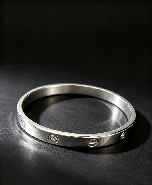 Bracelete Clássico com detalhes em Zircônias - Prata ou Dourado